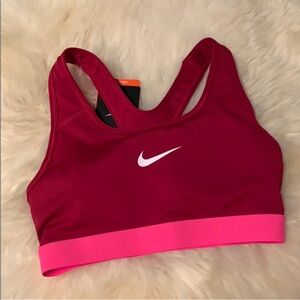 Nike Women's Magenta and Pink Sports Bra